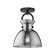 Waldo One Light Semi-Flush Mount in Matte Black/Smoked (452|SF411809MBSM)