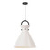 Emerson One Light Pendant in Matte Black/Glossy Opal Glass (452|PD412518MBGO)