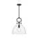 Waldo One Light Pendant in Matte Black/Clear Glass (452|PD411814MBCL)