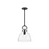 Waldo One Light Pendant in Matte Black/Clear Glass (452|PD411811MBCL)