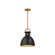 Waldo One Light Pendant in Aged Gold/Matte Black (452|PD411311AGMB)