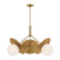 Plume Three Light Chandelier in Brushed Gold/Opal Glass (452|CH501334BGOP)