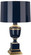 Annika One Light Accent Lamp in Cobalt Lacquered Paint w/Natural Brass and Ivory Crackle (165|2504)