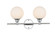 Cordelia Two Light Bath Sconce in Chrome and frosted white (173|LD7317W19CH)