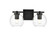 Juelz Two Light Bath Sconce in Black and Clear (173|LD7311W15BLK)