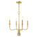 Lisbon Four Light Mini Chandelier in Satin Brass w/ Brushed Nickel (107|51324-12)