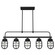 Starklake Five Light Linear Chandelier in Natural Black Iron (47|19667)