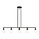 Lansdale Five Light Linear Chandelier in Black w/Brushed Nickel (107|47165-04)