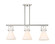 Downtown Urban Three Light Island Pendant in Polished Nickel (405|411-3I-PN-G411-10WH)