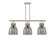 Downtown Urban Three Light Island Pendant in Satin Nickel (405|410-3I-SN-G412-10SM)