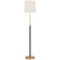 Bryant Wrapped LED Floor Lamp in Hand-Rubbed Antique Brass and Chocolate Leather (268|TOB 1580HAB/CHC-L)