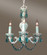 Gabrielle Color Four Light Mini Chandelier in Green over Antique White (92|8335 GRN AG)