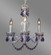 Gabrielle Color Four Light Mini Chandelier in Blue over Antique White (92|8335 BLU SAP)