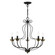 Katarina Five Light Chandelier in Black w/ Antique Brasss (107|42905-04)