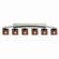 Wire Mesh Six Light Bath Bar in Dark Bronze (102|MSH-8596-30-DBRZ)