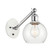 Ballston One Light Wall Sconce in White Polished Chrome (405|317-1W-WPC-G122-6)