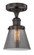 Edison One Light Semi-Flush Mount in Oil Rubbed Bronze (405|616-1F-OB-G63)