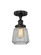 Edison One Light Semi-Flush Mount in Matte Black (405|616-1F-BK-G142)