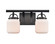 Downtown Urban Two Light Bath Vanity in Matte Black (405|416-2W-BK-G416-6WH)