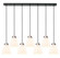 Downtown Urban Seven Light Linear Pendant in Matte Black (405|127-410-1PS-BK-G412-8WH)