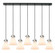 Downtown Urban Five Light Linear Pendant in Matte Black (405|127-410-1PS-BK-G411-8WH)