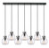 Newton Six Light Linear Pendant in Matte Black (405|127-410-1PS-BK-G410-8SDY)