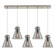 Downtown Urban Six Light Linear Pendant in Brushed Satin Nickel (405|125-410-1PS-SN-G411-8SM)