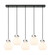 Newton Two Light Linear Pendant in Matte Black (405|125-410-1PS-BK-G410-8WH)