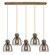 Downtown Urban Six Light Linear Pendant in Brushed Brass (405|125-410-1PS-BB-G412-8SM)