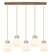 Newton Five Light Linear Pendant in Brushed Brass (405|125-410-1PS-BB-G410-8WH)