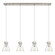 Downtown Urban Six Light Linear Pendant in Brushed Satin Nickel (405|124-410-1PS-SN-G411-8SDY)