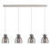 Downtown Urban Five Light Linear Pendant in Polished Nickel (405|124-410-1PS-PN-G412-8SM)