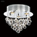 Crystal Rain Three Light Flush Mount in Silver (64|40413S22)