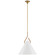 Laken LED Pendant in Hand-Rubbed Antique Brass and Natural Rattan (268|AL 5020HAB/NRT-WHT)