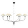 Griffin LED Chandelier in Bronze and Chocolate Leather (268|AL 5005BZ/CHC-L)