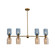 Azul Eight Light Island Pendant in Aged Gold (33|519861AGG)