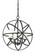 Aranya Four Light Chandelier in Bronze (224|6017-4S-BRZ)