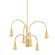 Jenica Six Light Chandelier in Aged Brass (428|H811806-AGB)