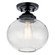 Avery One Light Semi Flush Mount in Black (12|42296BK)