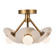 Dahlia LED Semi Flush Mount in Vintage Brass/Alabaster (452|SF346313VBAR)