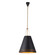 Brickell Three Light Pendant in Matte Black/Hazelnut Leather (452|PD342020MBHL)