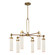 Wynwood Six Light Chandelier in Vintage Brass/Glossy Opal (452|CH355632VBGO)