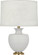 Michael Berman Atlas One Light Table Lamp in Matte Dove Glazed Ceramic w/Modern Brass (165|MDV21)