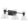 Beldar Three Light Vanity in Matte Black w/ Clear Glass (19|5119-3-259)