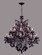 Rialto Traditional 25 Light Chandelier in Black on Black (92|8349 BBLK CBK)