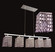 Bedazzle Five Light Linear Chandelier in Chrome (92|16105 BLK)