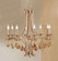 Mediterranean Eight Light Chandelier in Mediterranean Leather (92|1208 ML FTS)