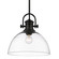 Hines One Light Pendant in Matte Black (62|3118-L BLK-CLR)