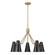 Reeva Five Light Chandelier in Modern Brass (62|2122-5 MBS-BLK)