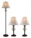 Floor Lamp and Two Table Lamps in Black (110|RTL-9069 BK)
